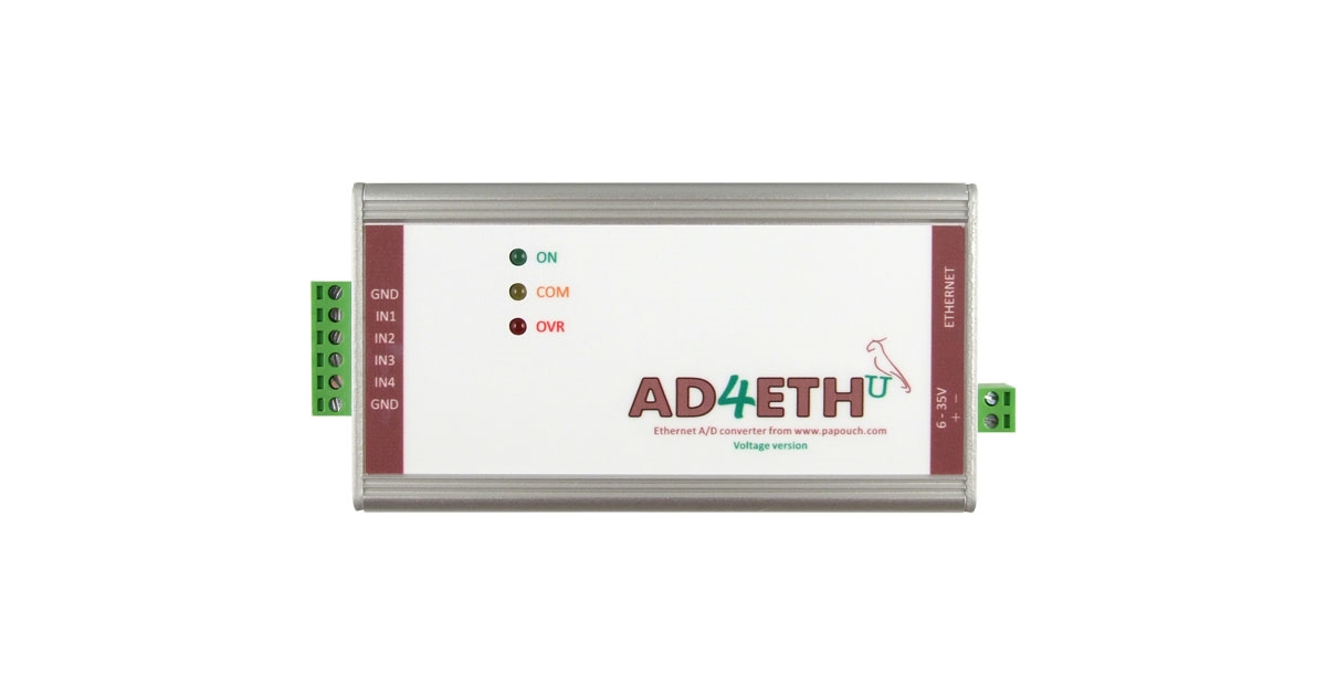 AD4ETH: Ethernet measurement module | Papouch.com